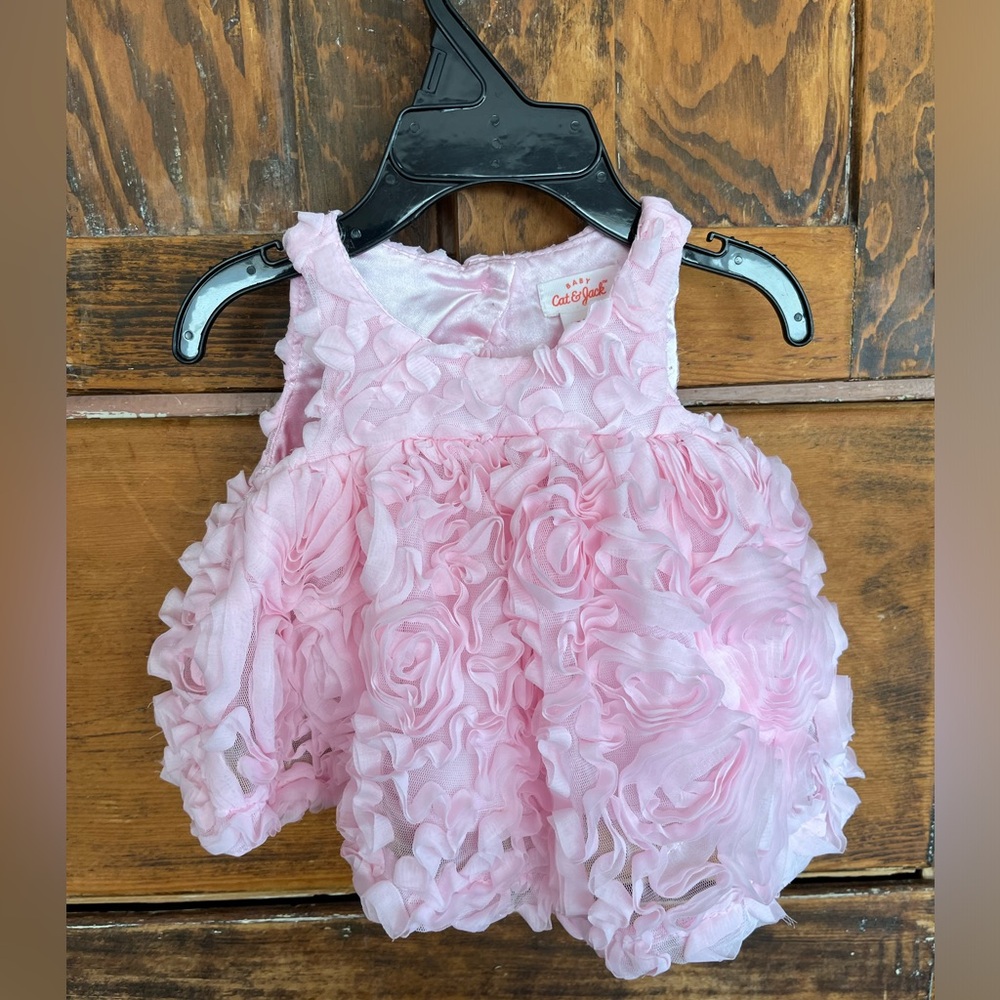 Rose ruffle dress